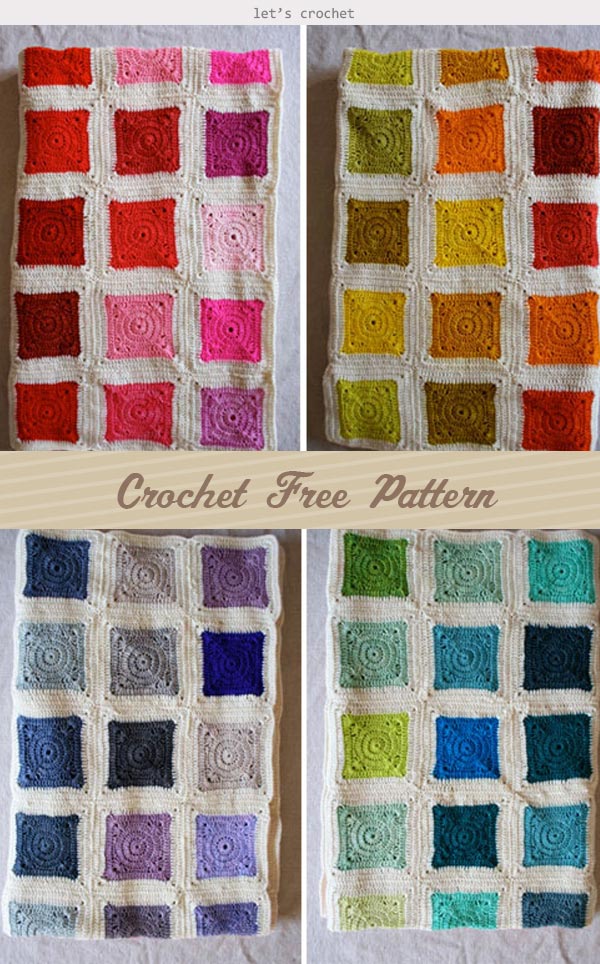 Bear’s Rainbow Blanket Crochet Free Pattern