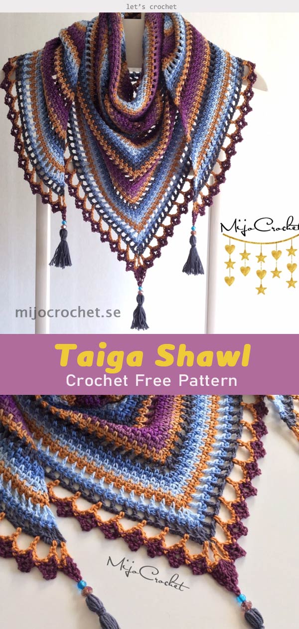 Taiga Shawl Crochet Free Pattern