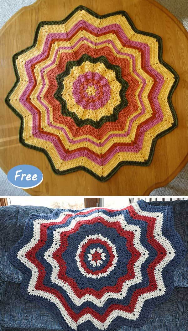 Compass Star Blanket Crochet Free Pattern