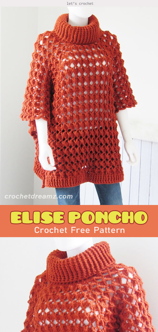 Crochet Elise Poncho Free Pattern