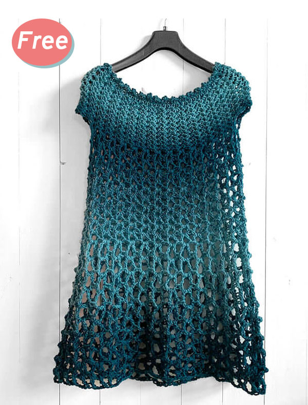 Crochet Poncho Dress Free Pattern