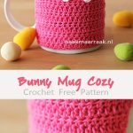 Easter Bunny Mug Cozy Free Crochet Pattern