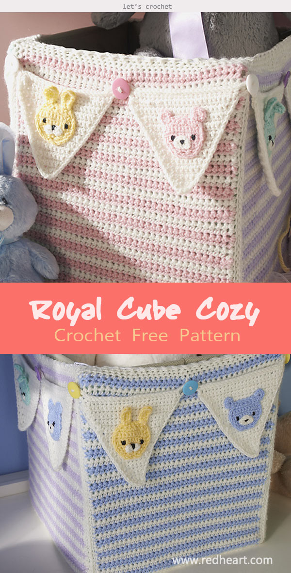Royal Cube Cozy Basket Crochet Free Pattern