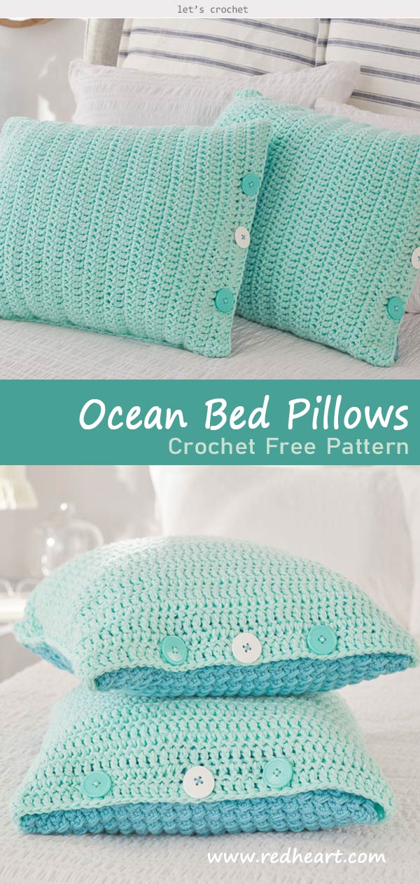 Ocean Front Bed Pillows Crochet Free Pattern