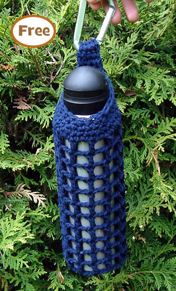 Clip On Water Bottle Holder Crochet Free Pattern