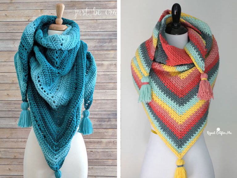 Triangle Shawl Crochet Free Pattern
