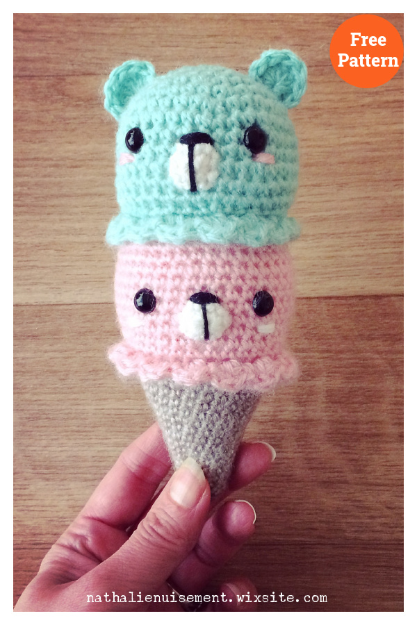 Bears Ice Cream Crochet Free Pattern