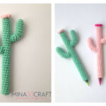 Cactus Pen And Pencil Cozy Free Crochet Pattern and Video Tutorial