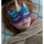 Child’s Unicorn Sleep Mask Crochet Free Pattern