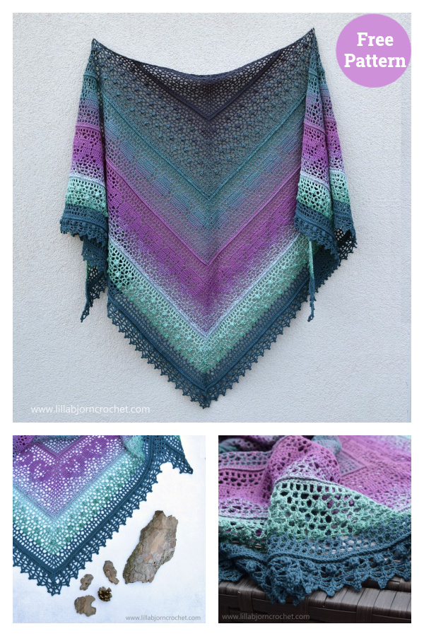 Grinda Shawl Crochet Free Pattern 