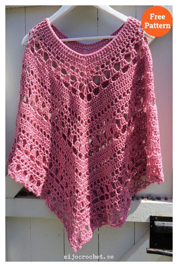 Lacy Day Poncho Free Crochet Pattern