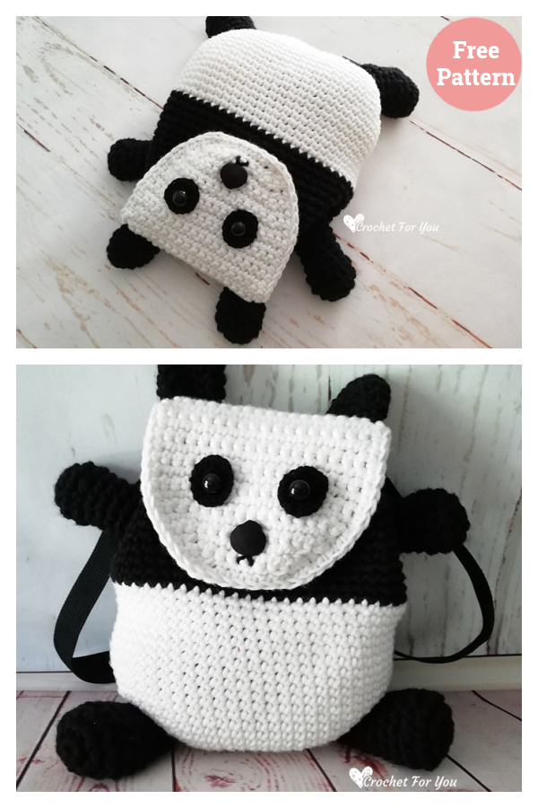 Panda Backpack Crochet Free Pattern