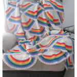 Rainbow Afghan Blanket Crochet Free Pattern