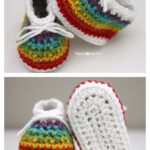 Rainbow Baby Booties Crochet Free Pattern