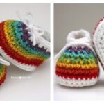 Rainbow Baby Booties Crochet Free Pattern
