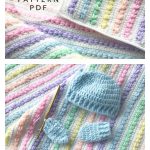 Rainbow Puff Baby Blanket Crochet Pattern