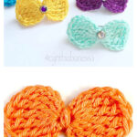Simple Hair Bows Crochet Free Pattern