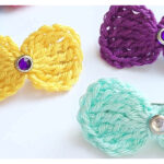 Simple Hair Bows Crochet Free Pattern
