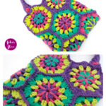 Strawflower Hexagon Tote Bag Crochet Free Pattern