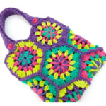 Strawflower Hexagon Tote Bag Crochet Free Pattern