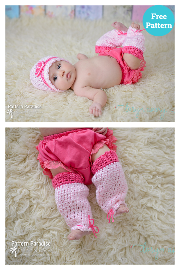 Sweetheart Baby Leg Warmers Crochet Free Pattern 