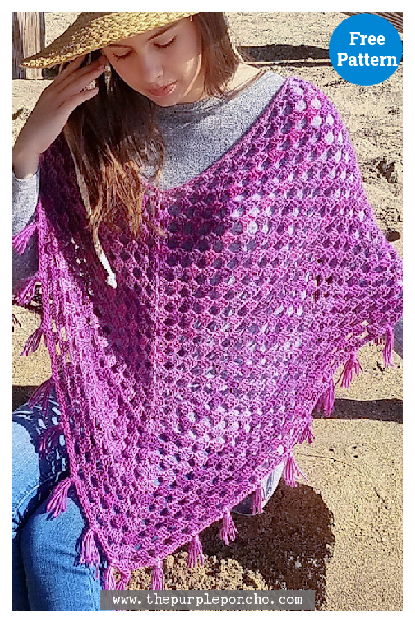 Timeless Boho Poncho Free Crochet Pattern