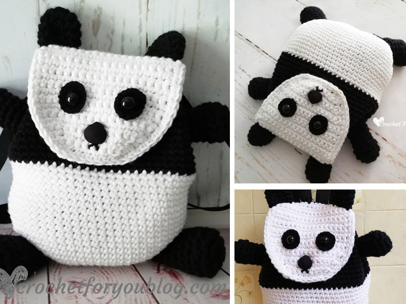 Panda Backpack Crochet Free Pattern
