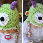 Littlest Monster Baby Hat Crochet Free Pattern