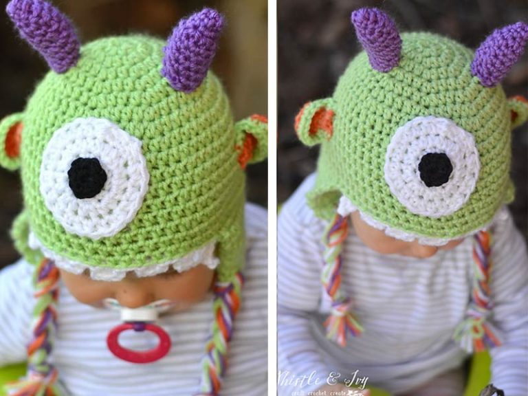 Littlest Monster Baby Hat Crochet Free Pattern