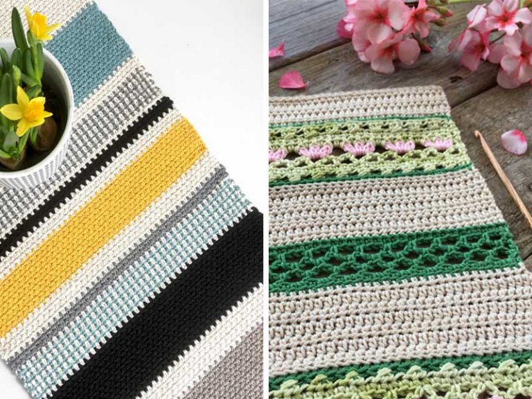 Moss Stitch Table Runner Crochet Free Pattern