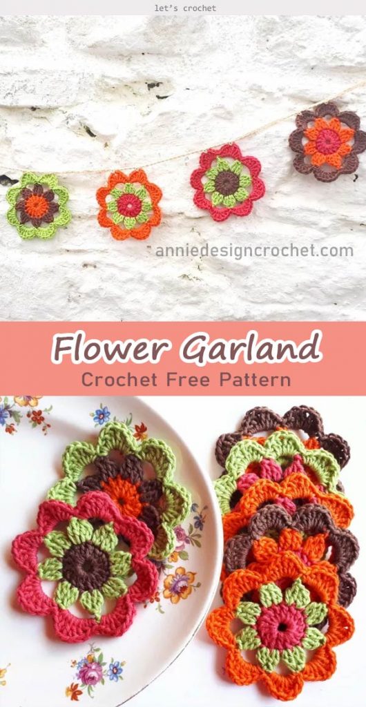 Crochet Flower Garland Free Pattern