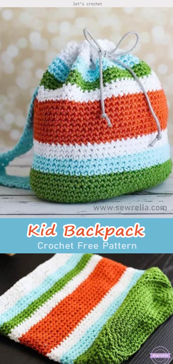 Kid Backpack Crochet Free Pattern
