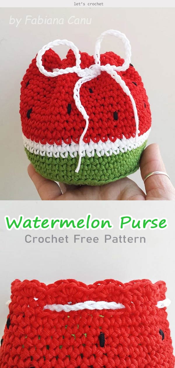 Watermelon Purse Crochet Free Pattern