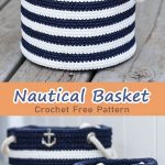 Nautical Basket Crochet Free Pattern