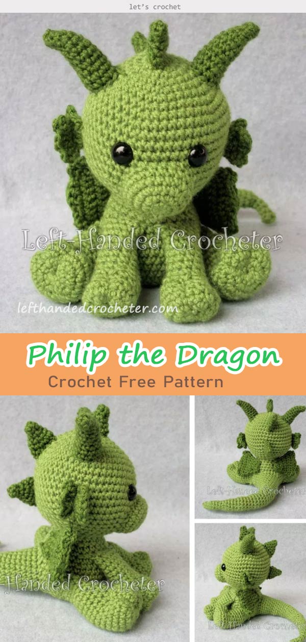 Philip the Dragon Crochet Free Pattern