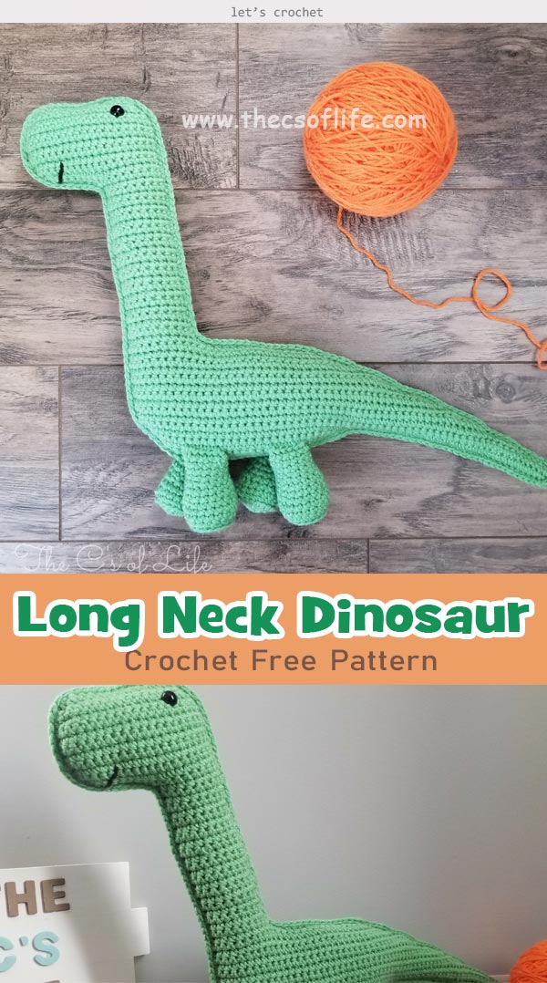 Long Neck Dinosaur Crochet Free Pattern