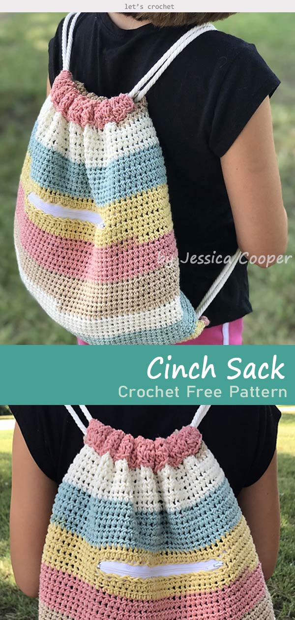 Cinch Sack Bag Crochet Free Pattern