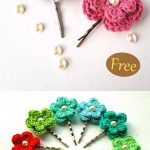 Spring Flower Hair Clips – Free Crochet Pattern