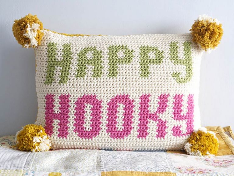 Happy Hooky Cushion Crochet Free Pattern