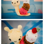 Amigurumi Ice Cream Snail Crochet Free Pattern