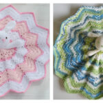 Bunny Lovey Blanket Free Crochet Pattern