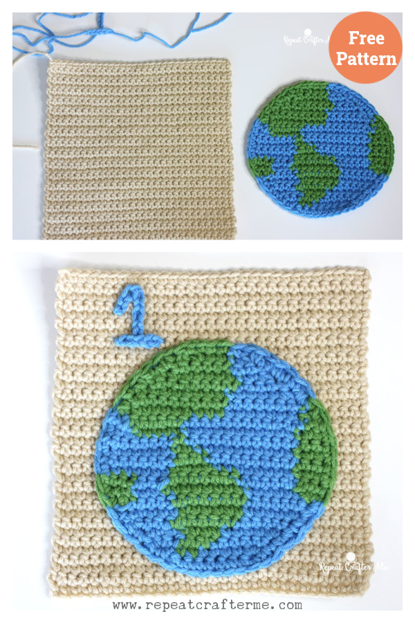 Earth Square Crochet Free Pattern