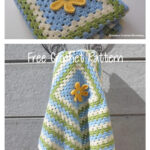 Granny Blanket with Flower Crochet Free Pattern