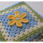 Granny Blanket with Flower Crochet Free Pattern