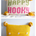 Happy Hooky Cushion Crochet Free Pattern