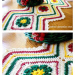 Joyful Flowers Table Runner Free Crochet Pattern