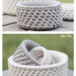 Mini Nesting Baskets Crochet Free Pattern