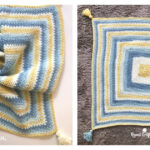 Moss Stitch Square Crochet Blanket Free Pattern