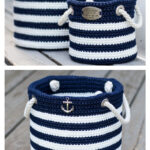 Nautical Basket Crochet Free Pattern
