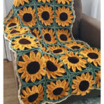 Sunflower Square Blanket Free Crochet Pattern Free Crochet Pattern